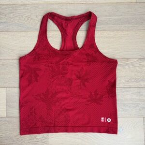 lululemon Team Canada Swiftly Tech Racerback 2.0 Waist Length COC Logo